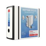 Staples Better Binder Heavy-Duty View, White, 1000-Sheet Capacity, 5" (Ring Diameter)