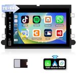 2G+64G Android Car Stereo for Ford F150 F250 F350 Fusion Taurus with Carplay Android Auto Mirror Link 53UI Bluetooth 7 inch with GPS Navigation WiFi FM