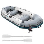 Intex 68373NP Mariner 3 Inflatable Dinghy 3 Man Boat with Aluminium Oars and Pump,Multicolor,297 cm x 127 cm x 46 cm