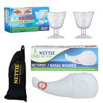 Nettie Netipot with Free Carry Pouch & Nettie Eye Cup Pack Of 2 (Transparent)