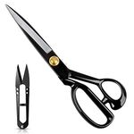 MORE BUY Fabric Tailor Shears Professional 12" Heavy Duty Sewing Scissors For Leather Clothes Industrial Strength High Carbon Steel Tailor Scissors Sharp For Home Office Costume Designer(12 Inch)