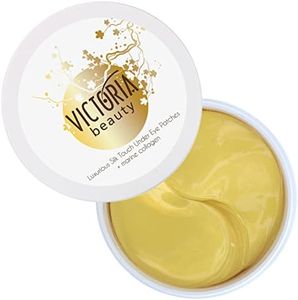 Victoria Beauty 24K Gold Kollagen Augenpads gegen Augenringe, Kollagenaugenmaske gegen Tränensäcke, Augen Pads kühlend, Collagen Under Eye Patches, mindern Falten und Schwellungen, 60 Pads