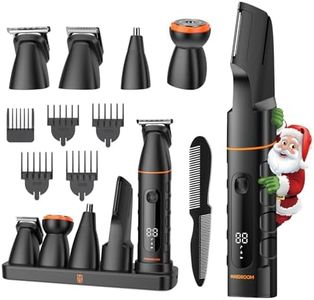 MAXGROOM Manscape All-in-One Body & Pubic Hair Trimmer for Men, No-Nick Groin & Ball Shaver, Waterproof Mens Electric Grooming Kit with LED Display, USB Rechargeable (Black)