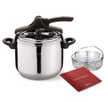 Lagostina Pressure Cooker, Stainless Steel, Steamer Basket, Recipe Book, Induction Safe, Silver