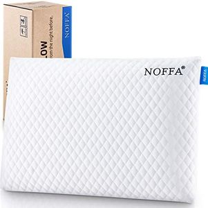 NOFFA Oreiller Plat pour Adulte/Enfant, Oreiller Ventre Couchage Bas Memoire Forme, Coussin Plat Mince 40x60x6cm