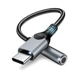 ZOOAUX USB C to 3.5mm Jack, USB C to Headphone Adapter USB C to Aux Audio Dongle Cable Cord Compatible with iPhone 15 15 Pro,Samsung Galaxy S23 S22,Pixel 8,Pad Pro