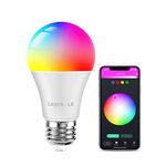 Lepro E27 Smart Bulb, Smart Light Bulb Screw, Colour Changing Smart E27 Bulb, Dimmable Warm White WiFi Bulb, APP or Voice Control, Works with Alexa and Google Home, 9W, 806lm, 2700K (2.4GHz Only)