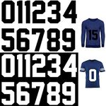 22 Pieces Iron on Numbers T Shirt Heat Transfer Numbers 0 to 9 Jersey Numbers Soft Iron on Numbers for Team Uniform Sports T Shirt Football Basketball Baseball (Black, White,8 Inch)