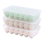 Tstorage Plastic Egg Holder Tray, Pack of 3, Total Hold 54 Eggs
