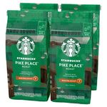 STARBUCKS Pike Place Roast, Medium Roast, Whole Bean Coffee 450g (Pack of 4)