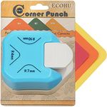 ECOHU Round Corner Punch, 3 in 1-3 Way Corner Puncher Cutter for Paper Craft (R4mm+R7mm+R10mm) for Cutting Different Corners, DIY Projects, Card Making & Scrapbooking