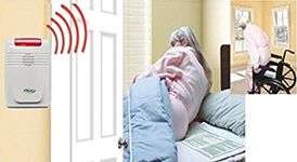 Wireless Bed exit Alarm with Long Term Bed and Chair Pads and Pager (no Alarm in patient's Room)