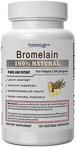 Superior Labs – Best Bromelain Non GMO Natural Supplement – Non-Synthetic – 2,400 gdu/Gram – Supports Healthy Digestion & Inflammatory Responses, Bruises, Immune – Extra Strength – 500 mg, 120 VCaps