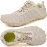 Barefoot Shoes Men Women Minimalist Shoes Zero Drop Workout Cross-Trainer Hiking Water Wide Toe Box Grounded Footwear Weightlifting Walking Beige