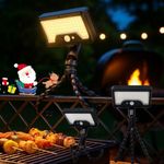 2 Pack Solar Grill Lights with 92 LEDs, 3 Motion Sensor Light Modes & Energy-Saving Desigh, 360° Adjustable Smoker BBQ Grill Accessories, Octopus Shaped, Grill Gifts for Him Her Parents Husbands