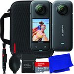 Insta360 ONE X3 with Ultimaxx Basic Bundle + SanDisk 64GB Ultra Micro SDXC Memory Card, Water-Resistant Action Camera Case with Pre-Cut Foam Inserts, Manufacturer Accessories & More (10pc Bundle)