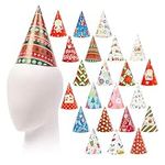 THE TWIDDLERS - 48 Christmas Cracker Party Hats in Assorted Festive Designs for Kids & Adults - Photo Props for Xmas Parties Costume Accessories - 20cm x 15cm