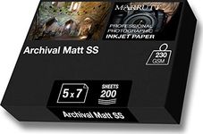 Marrutt 230gsm Archival Matt Single Sided Inkjet Photo Paper (5" x 7" - 200 Sheets)