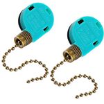 3 Speed Ceiling Fan Switch Zing Ear, Pull Chain Cord Switch,Use for Ceiling Fans, Appliances, Wall Lamps, Cabinet Light, Replacement Speed Control (2 Pack)