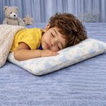 ORKAKIDS Luxury Orthopedic Memory Foam Kids Pillow for 3–10 Years | 3D Ergonomic Neck Support | Pressure Relief | Anti-Flat Head | Ultra Soft Breathable Comfort Rainbow Sky Theme