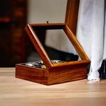 Wood Watch Box Organizer for Men – 6 Watch Display Case for Men | Wooden Watch Boxes for Men 6 Slot | Wooden Watch Cases for Men 6 Slot | Watch Organizer for Men | Glass Top Indian Rosewood Watch Box