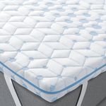 BedStory Queen Mattress Topper, 3 Inch Memory Foam Mattress Topper Queen with Soft Cover, Gel Infused Cooling Ventilated Foam Mattress Topper for Comfort Sleep, CertiPUR-US Certified (60 x 80inch)