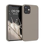 kwmobile Case Compatible with Apple iPhone 12 mini Case - TPU Silicone Phone Cover with Soft Finish - Taupe