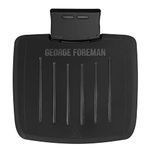 George Foreman Immersa Small Electric Grill [Removable Control Panel allows grill machine to be fully washable & dishwasher safe, Energy saving, Healthy, Toastie, Panini, Hot plate, BBQ] Black, 28300