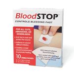 Bloodstop Hemostatic Gauze Controls Bleeding Fast;10 Count