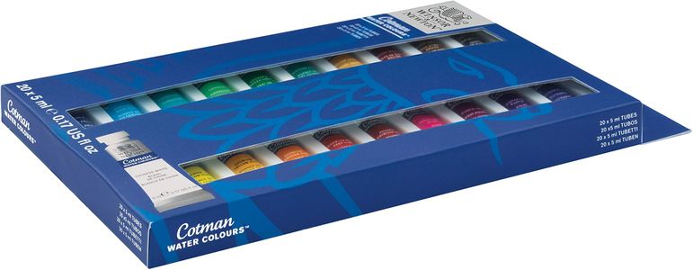 Winsor & Newton Cotman Watercolour Paint Set – 20 x 5ml Tubes