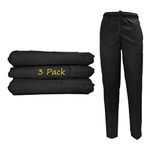 Natural Uniforms Classic Chef Cargo Pants (Black 3-Pack, Medium)