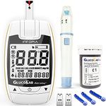 K-Life Gluco lab Fully Automatic Blood Glucose Sugar Testing Machine with 100 Strips (White)