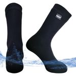 Fullsheild Men’s Waterproof Hiking Socks, Unisex Breathable Outdoor Athletic Hiking Wading Trail Running Skiing Crew Socks, Black, Medium