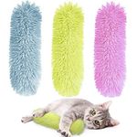 Dorakitten Cat Catnip Toys for Indoor Kitten: 3 Pcs Soft and Resistant Pillows Toy - Interactive Cat Kicker Toy with Catmint and Crinkle Plush Cat Chew Teething Clean Toy for Small Cats (Pink)