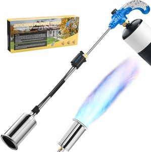 Weed Torch Propane Burner,High Output 1,800,000 BTU Weed Burner, Propane Blow Torch with Self Igniting and Flame Control Valve for Weeding, Melt Ice,Charcoal Starter(Fuel Not Included)