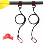 Boncas Paddle Leash Stretchable Kayak Paddle Coiled Leash for Kayak and SUP Paddles, Fishing Poles Rods 2 Pack