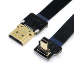 CY 20cm 90 Degree up Angled FPV Micro HDMI Male to HDMI Male FPC Flat Cable for GOPRO Multicopter Aerial Photography