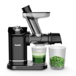 Keplin Slow Masticating Juicer – Cold Press Juicer Machine with 7-Stage Auger for High Juice Yield, Nutrient Retention, Quiet Motor, Easy to Clean & Compact Design – 2.12kg – Black