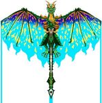 Mint's Colorful Life Dragon Kite for Kids & Adults, Easy to Fly Kite for Beginners,Large Single Line Kite for Beach Trip with 300ft Kite String(Green)