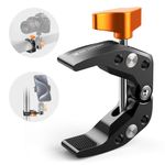 K&F Concept MS15 Multifunctional Super Clamp with 1/4" Thread, Tripod Clamp Mount for Camera, Phone, LCD/DV Monitor, Fill lights, Crab-Shaped Clamp