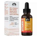 Natural Paradise 20% Vitamin C Face Serum - Aloe Vera Facial Serum With Hyaluronic Acid, Aloe Vera, & Green Tea, Facial Serum for Dark Spots, Vitamin C Serum For Face, Skin Clearing - Made In Canada - 60 mL