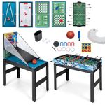 Goplus 14-in-1 Multi Game Table, Combo Game Table w/Foosball, Air Hockey, Pool, Table Tennis, Basketball, Chess, Checkers, Bowling, Shuffleboard, Kids Adults Gifts for Home, Arcade, Game Room