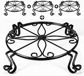 Craftland Metal Plant Stand And Gamla/Flower Pot Holder for Indoor Outdoor Living (Round New- set of 4)