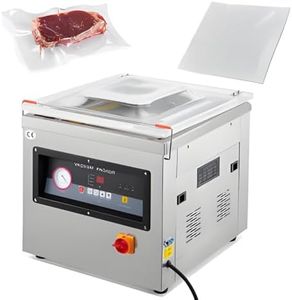 15.7 inch Tabletop Commercial Chamber Vacuum Sealer Machine, 2500W 110V Commercial Grade Food Vacuum Sealer with Bags, 19.8 m³/h Professional Vacuum Packing for Food Preservation Meat and More