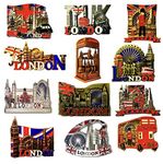 12 London souvenirs metal fridge magnets British Union Jack England magnet