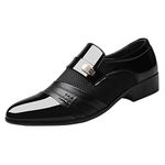 Black Formal Shoes for Men Cap Toe Smart Oxford Brogues Derby Dress Mens Shoes Suit Business Faux Leather Shoes Men Comfortable Pu Leather Wedding Casual Shoes Men's Leather Shoes