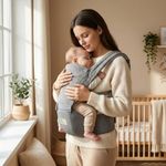 R for Rabbit Upsy Daisy Cool Baby Carrier cum Kangaroo Bag, Ergonomic Baby Carrier, Adjustable Hip Seat Belt, Stylish belt for mothers, Carrier with 4 carry Position for 3 months to 24 months Kids, Max Weight up to 15 Kg (Grey)