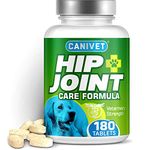 CANIVET Dog Joint Care Supplements | 180 Tablets | With Green Lipped Mussel, Glucosamine & Chondroitin, Turmeric, MSM, Hyaluronic Acid, Manganese and Vitamins for dog joint care. Aids stiff joints.