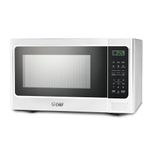 COMMERCIAL CHEF Microwave 1.3 Cu Ft with 10 Power Levels, Microwave with Push Button Door Lock, 1000W Countertop Microwave with Timer and Digital Controls, White