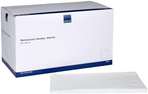 ABENA Gasas Estériles (10 x 20 cm) | Grandes Esteril compresas de Gasa no tejidas con 4 capas | de Tejido no Tejido para el Cuidado de Heridas Apósitos de uso médico (1 caja = 125 unidades)